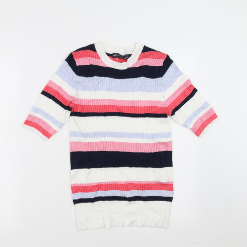 Marks and Spencer Womens Multicoloured Striped  Pullover Jumper Size 10