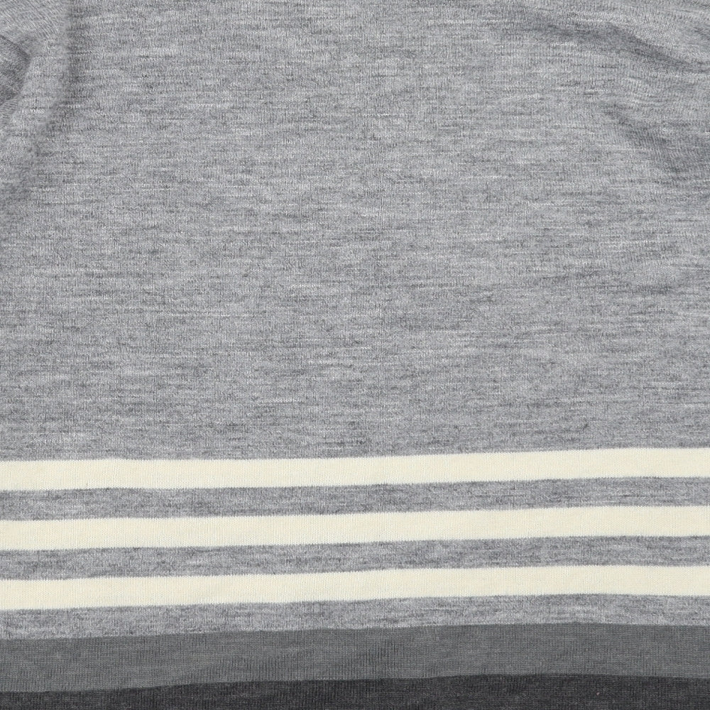 Windsmoor Womens Grey Striped  Pullover Jumper Size M