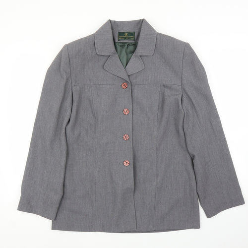 Gianfranco Corneli Womens Grey   Basic Blouse Size 14  - Jacket