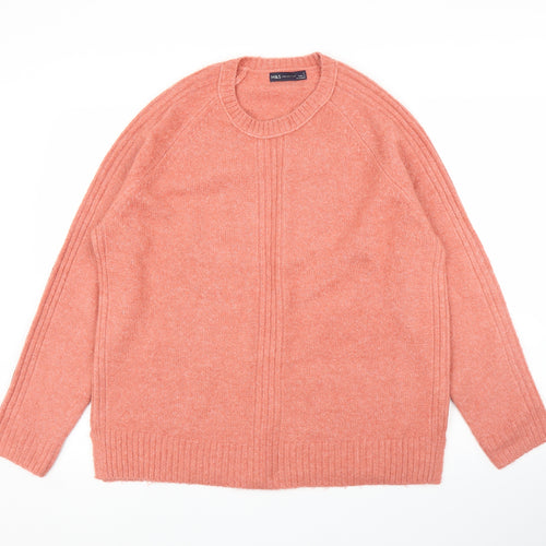 M&S Womens Pink   Pullover Jumper Size L