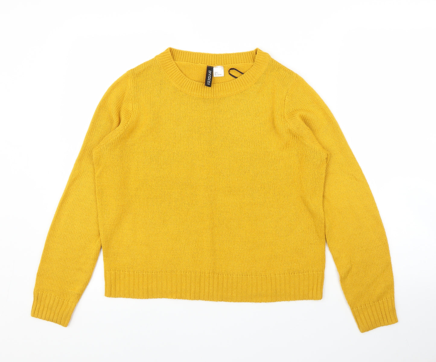 H&M Womens Yellow   Pullover Jumper Size S
