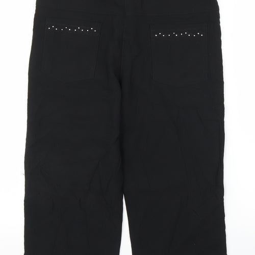 Hong Hong Womens Black   Capri Trousers Size L