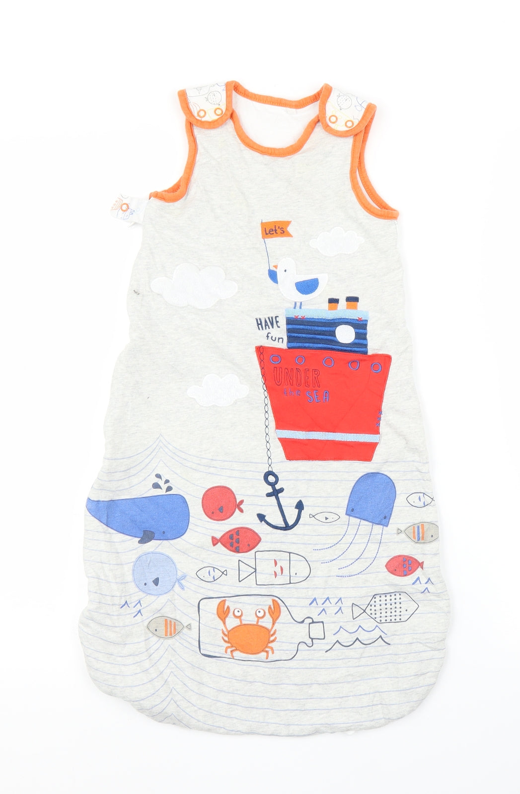 TU Baby Grey   Babygrow One-Piece Size 9-12 Months