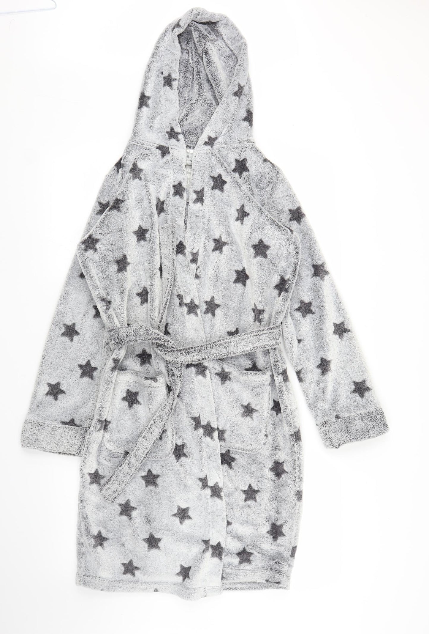 TU Girls Grey Solid  Capri Robe Size 11-12 Years  - Stars