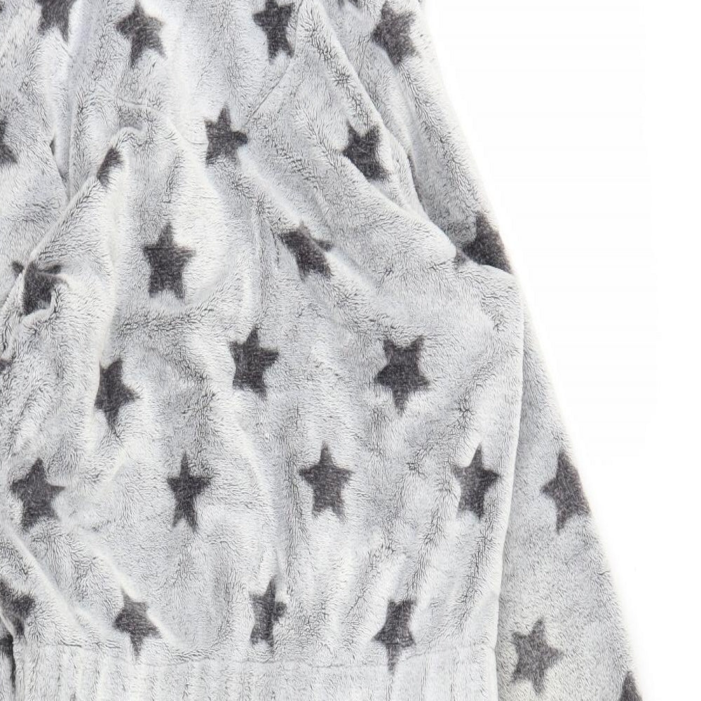 TU Girls Grey Solid  Capri Robe Size 11-12 Years  - Stars