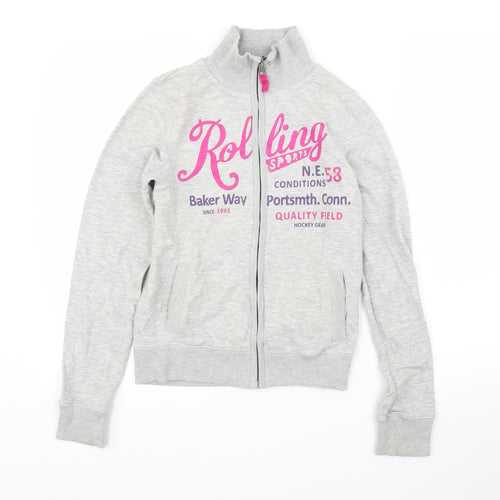 H&M Girls Grey   Full Zip Jumper Size 14 Years