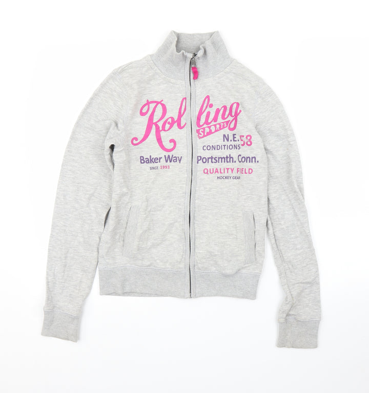 H&M Girls Grey   Full Zip Jumper Size 14 Years