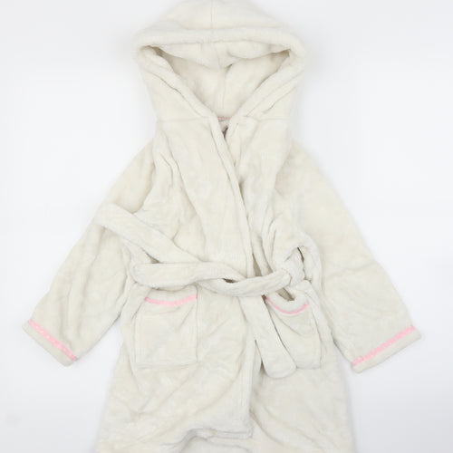 Debenhams Girls White Solid  Capri Robe Size 5 Years