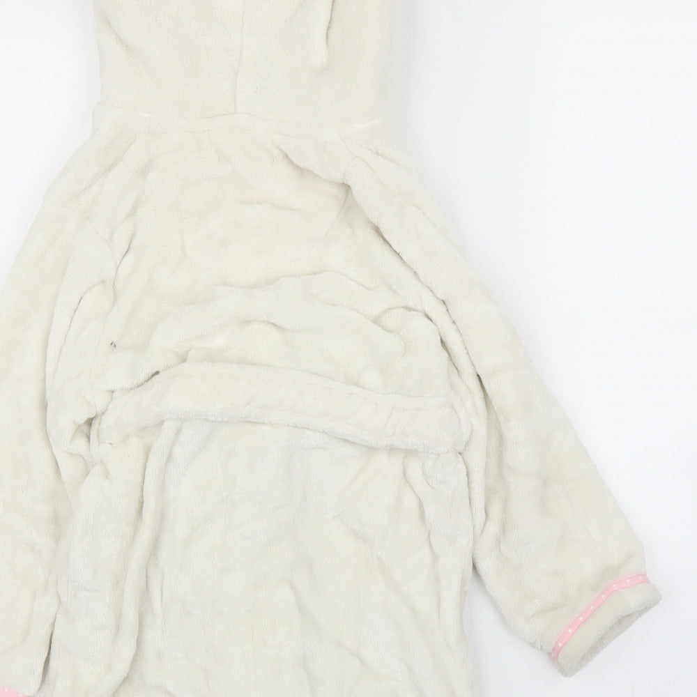 Debenhams Girls White Solid  Capri Robe Size 5 Years