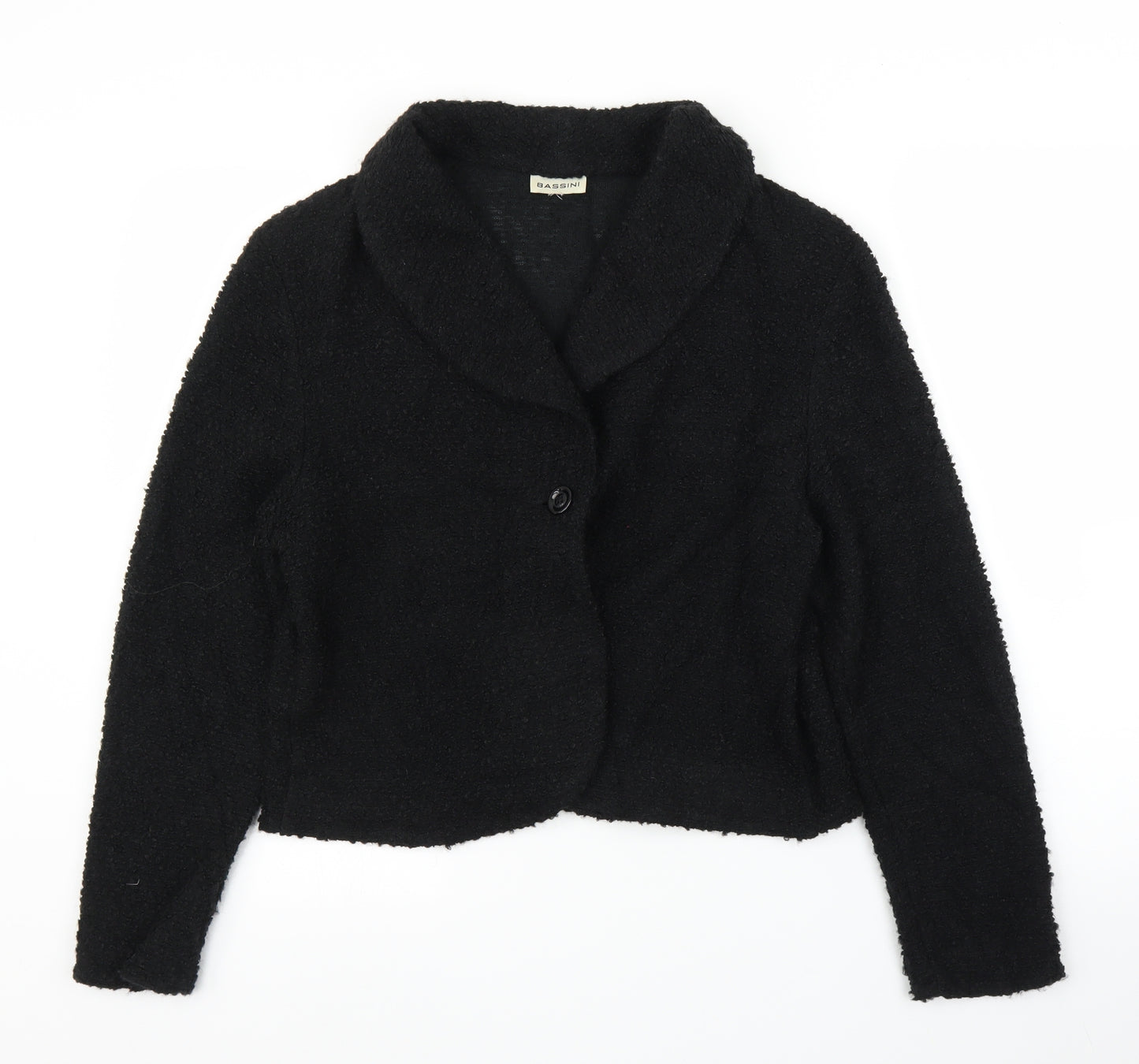 BASSINI Womens Black   Cardigan Jumper Size L  - Jacket