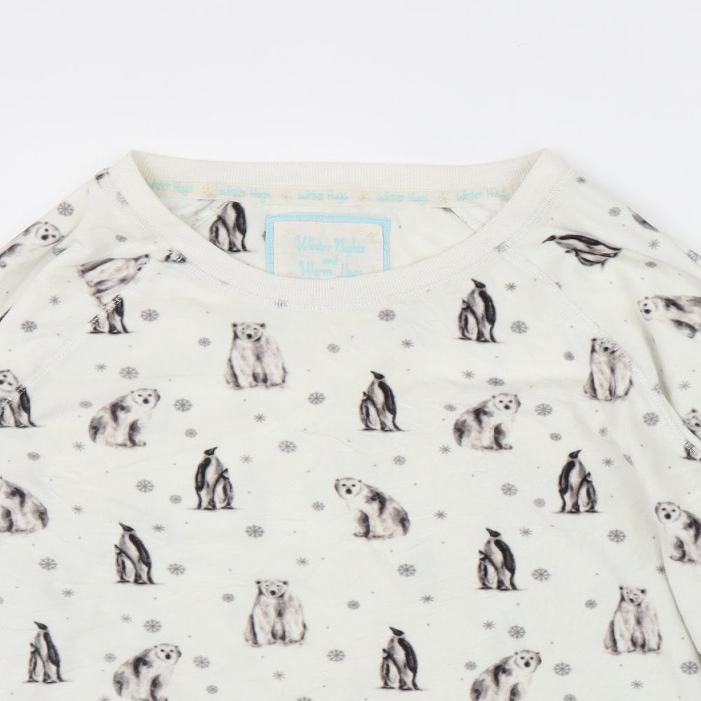 TU Womens Ivory Animal Print  Chemise Pyjama Set Size 24  - Polar bear