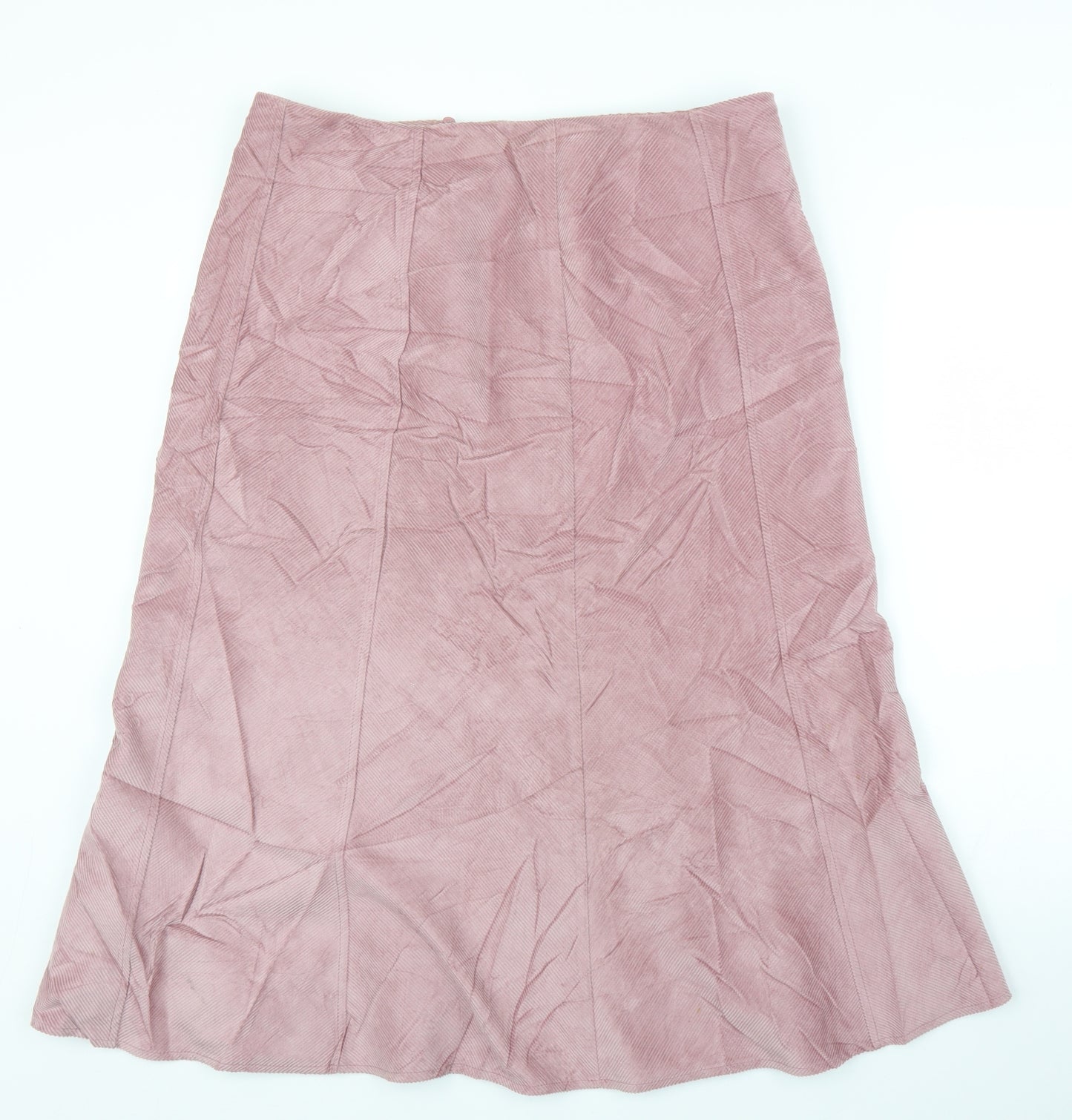 Preworn Womens Pink  Corduroy Trumpet Skirt Size 16