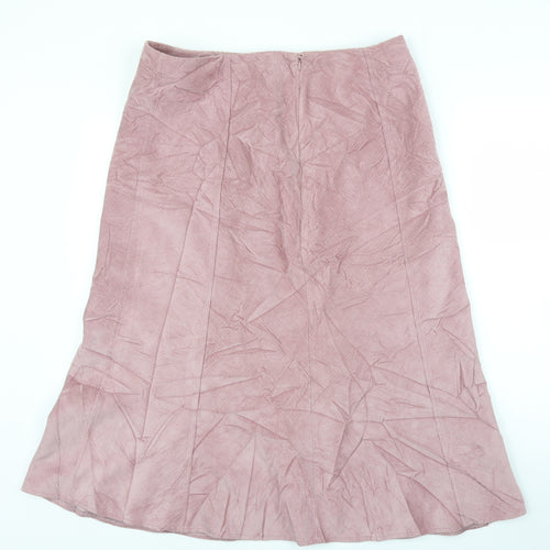Preworn Womens Pink  Corduroy Trumpet Skirt Size 16