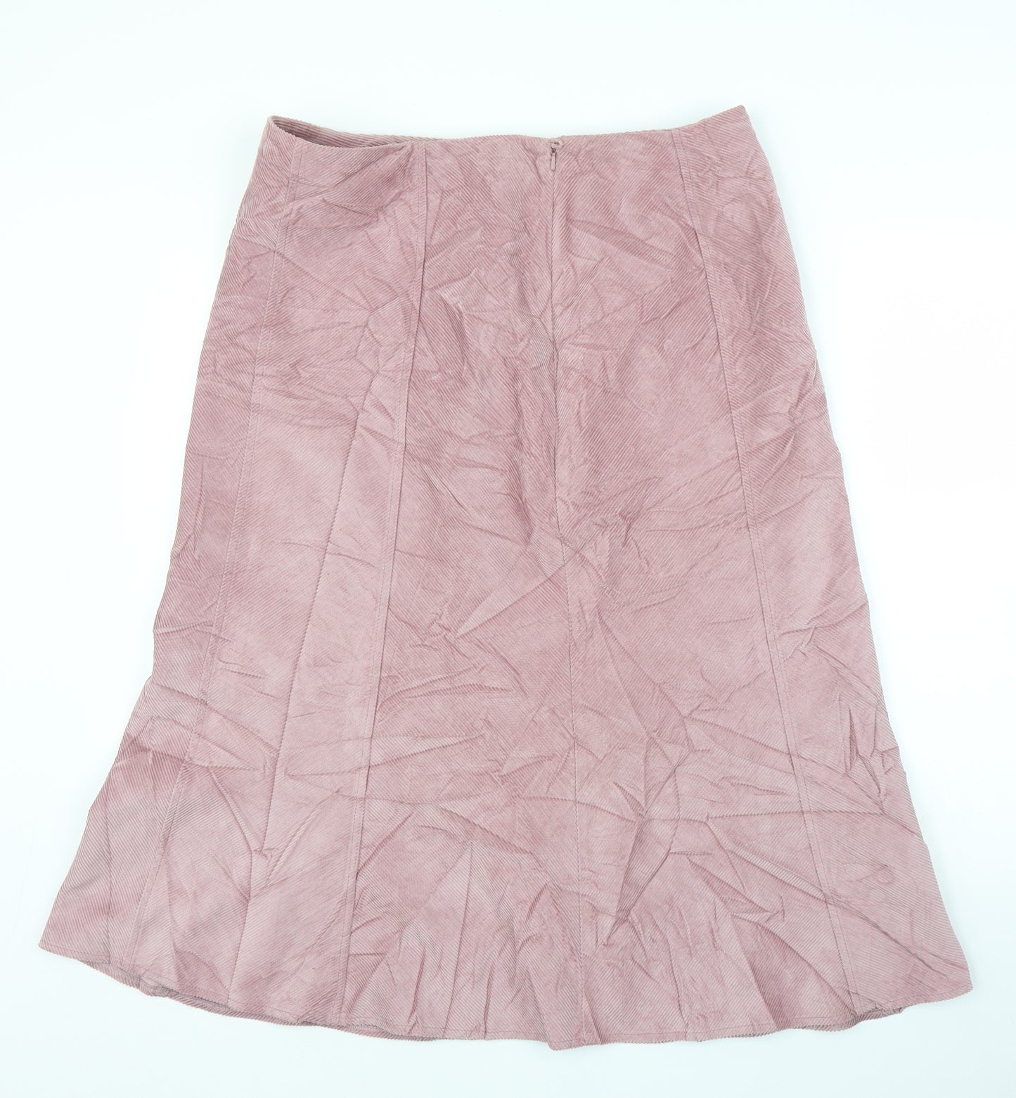 Preworn Womens Pink  Corduroy Trumpet Skirt Size 16