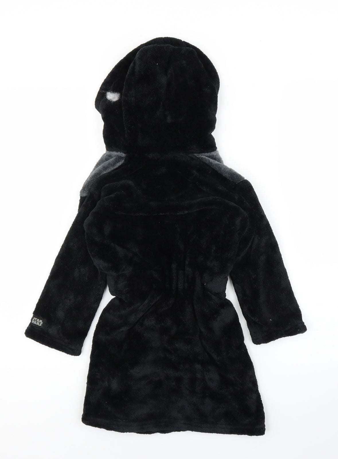 M&S Boys Black Solid   Robe Size 4-5 Years  - Star Wars