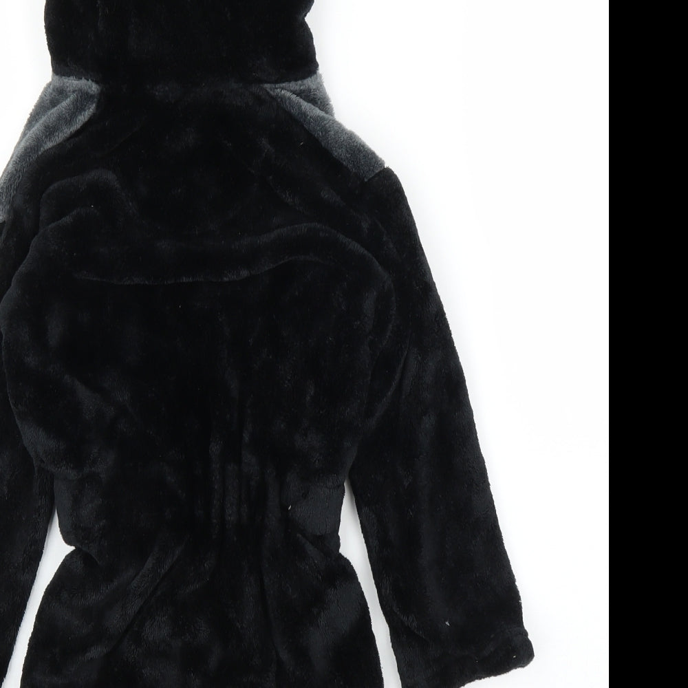 M&S Boys Black Solid   Robe Size 4-5 Years  - Star Wars