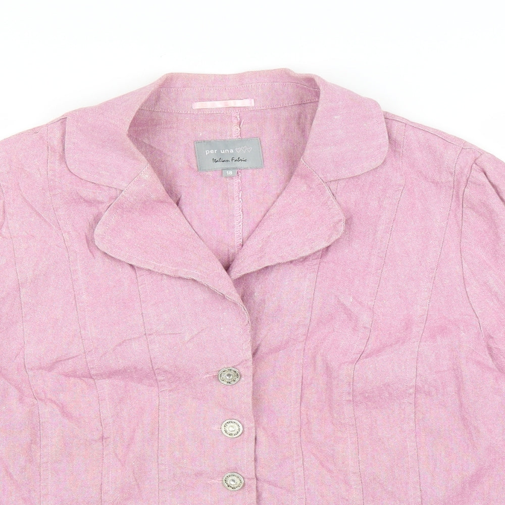 M&S Womens Pink   Basic Blouse Size 16  - Jacket