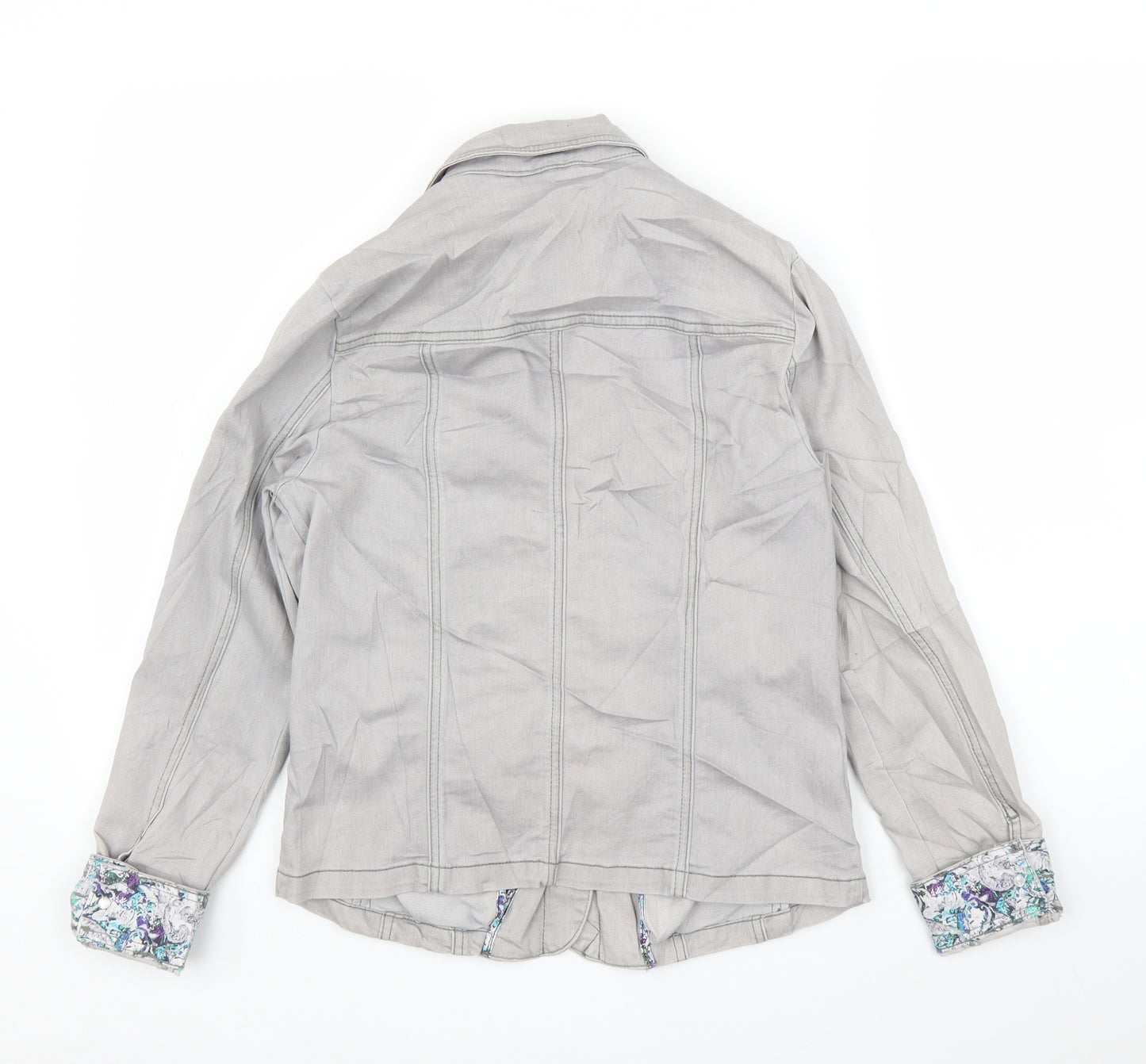 W. Lane Womens Grey  Denim Cardigan Jumper Size 8  - Jacket