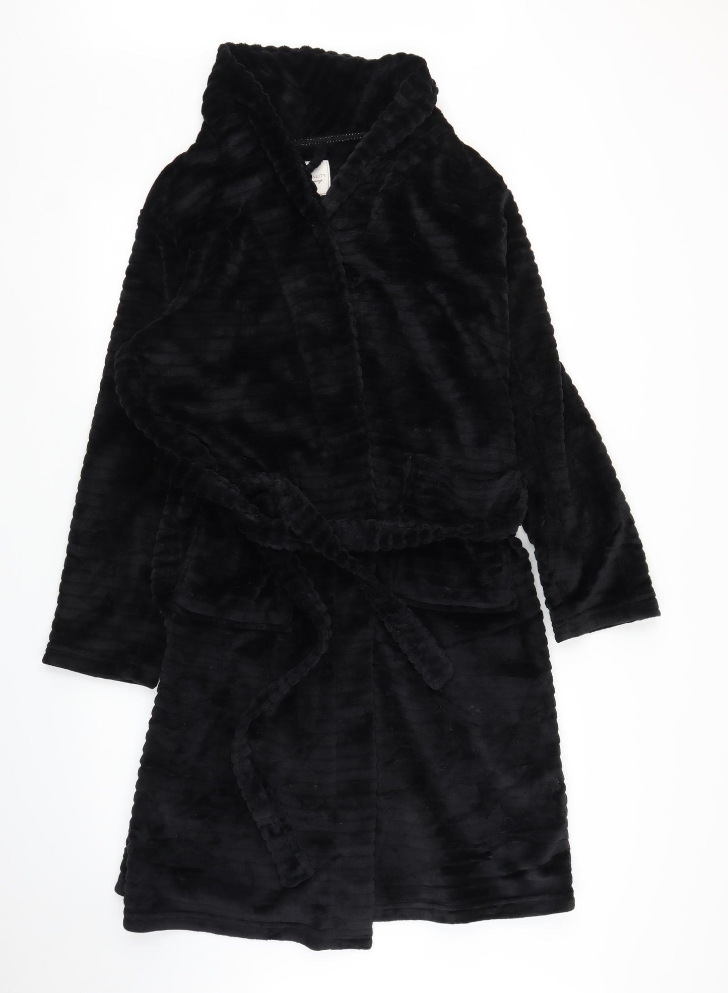 NEXT Womens Black Solid  Chemise Robe Size M