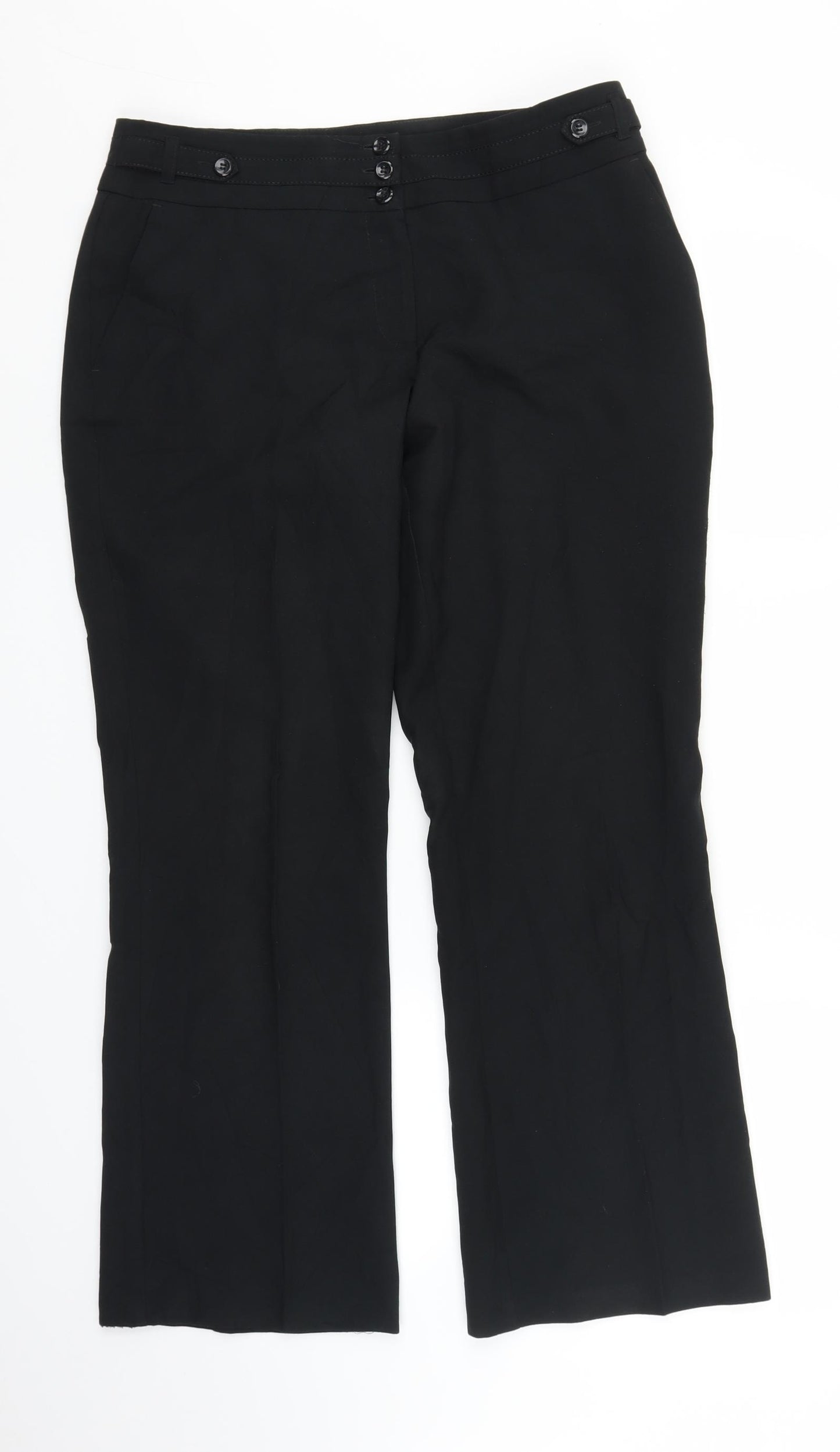 BHS Womens Black   Trousers  Size 12 L28 in
