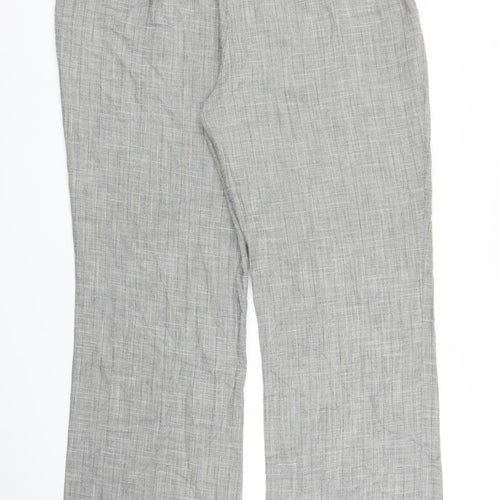 Evie Womens Grey Herringbone  Trousers  Size 18 L31 in