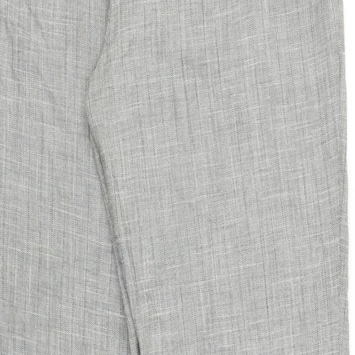 Evie Womens Grey Herringbone  Trousers  Size 18 L31 in