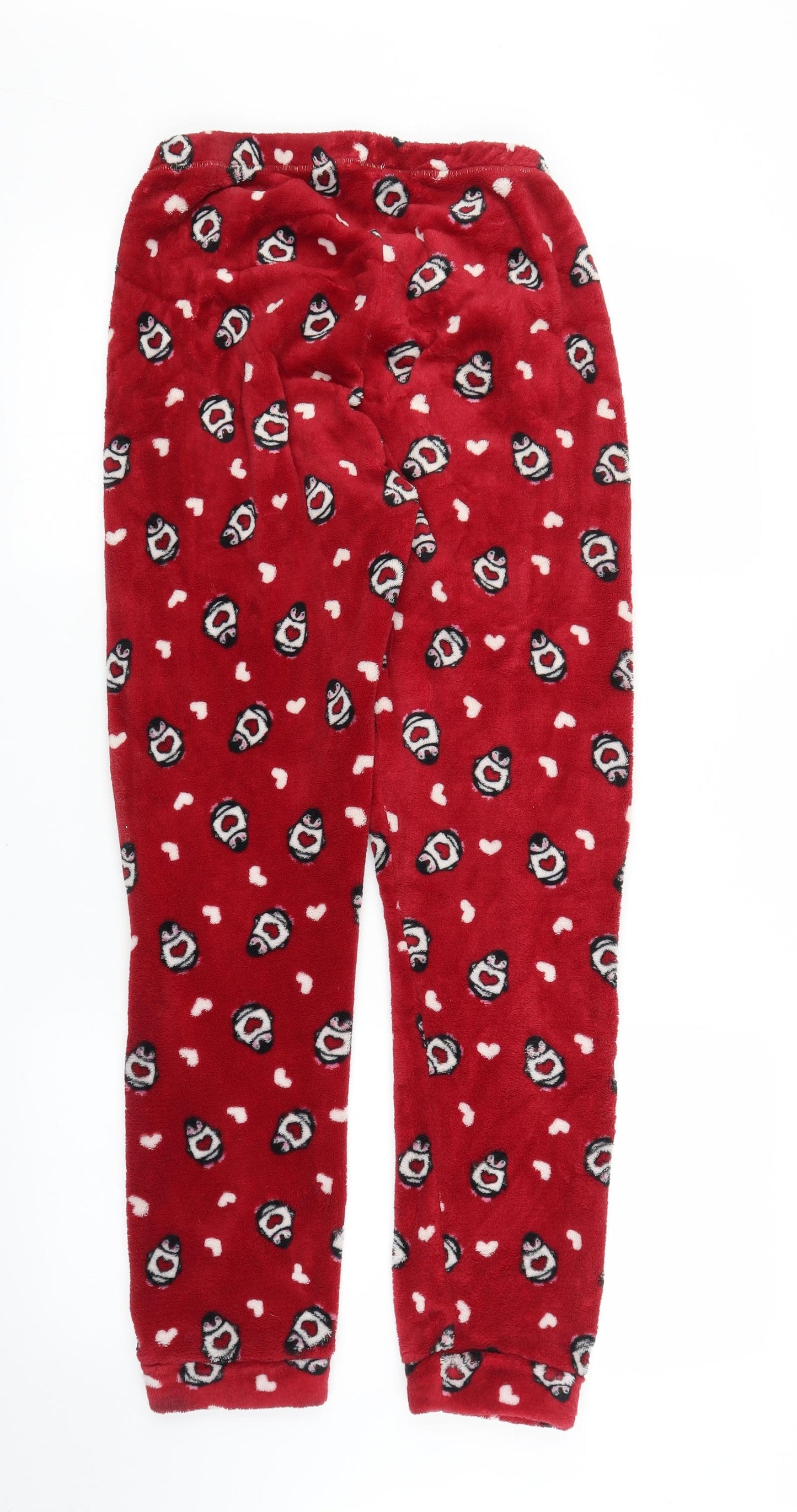 Matalan Womens Red Solid  Chemise Pyjama Pants Size S  - Penguins