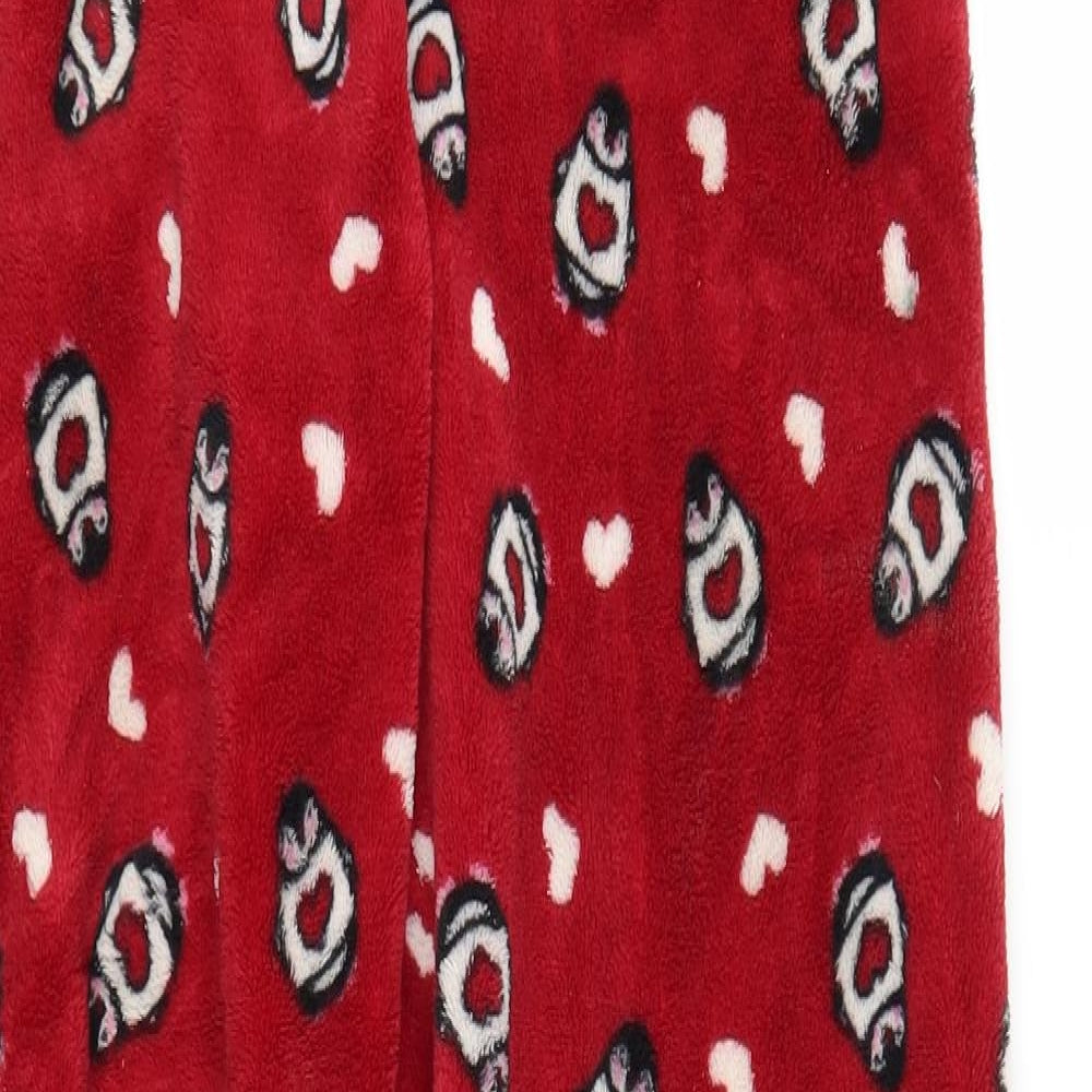 Matalan Womens Red Solid  Chemise Pyjama Pants Size S  - Penguins