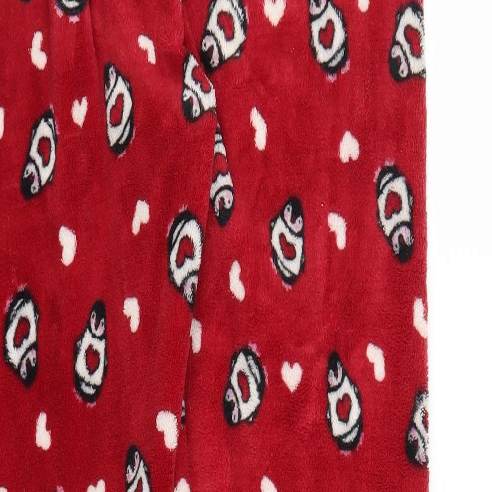 Matalan Womens Red Solid  Chemise Pyjama Pants Size S  - Penguins