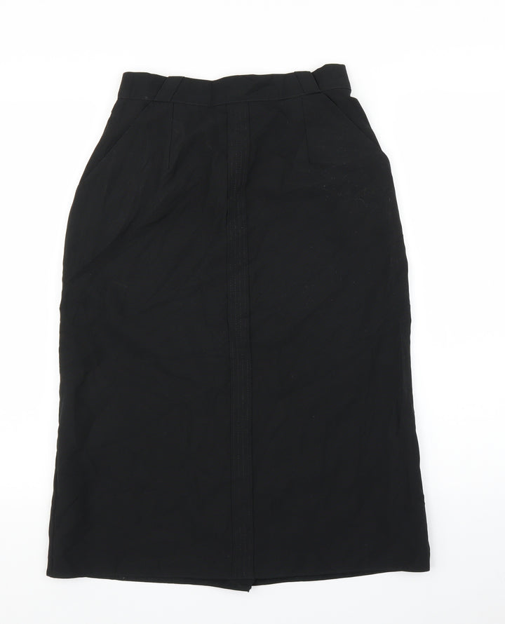 M&S Womens Black Straight & Pencil Skirt Size 12