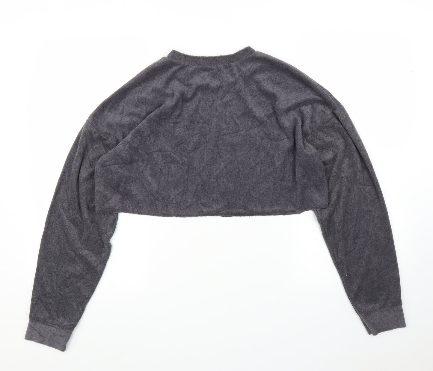 PRETTYLITTLETHING Womens Grey   Pullover Jumper Size M  - Cropped