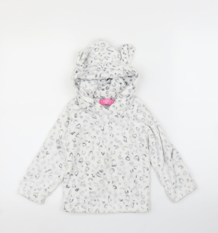 Love Sleep Girls Grey Animal Print  Top Pyjama Top Size 3-4 Years  - Leopard print