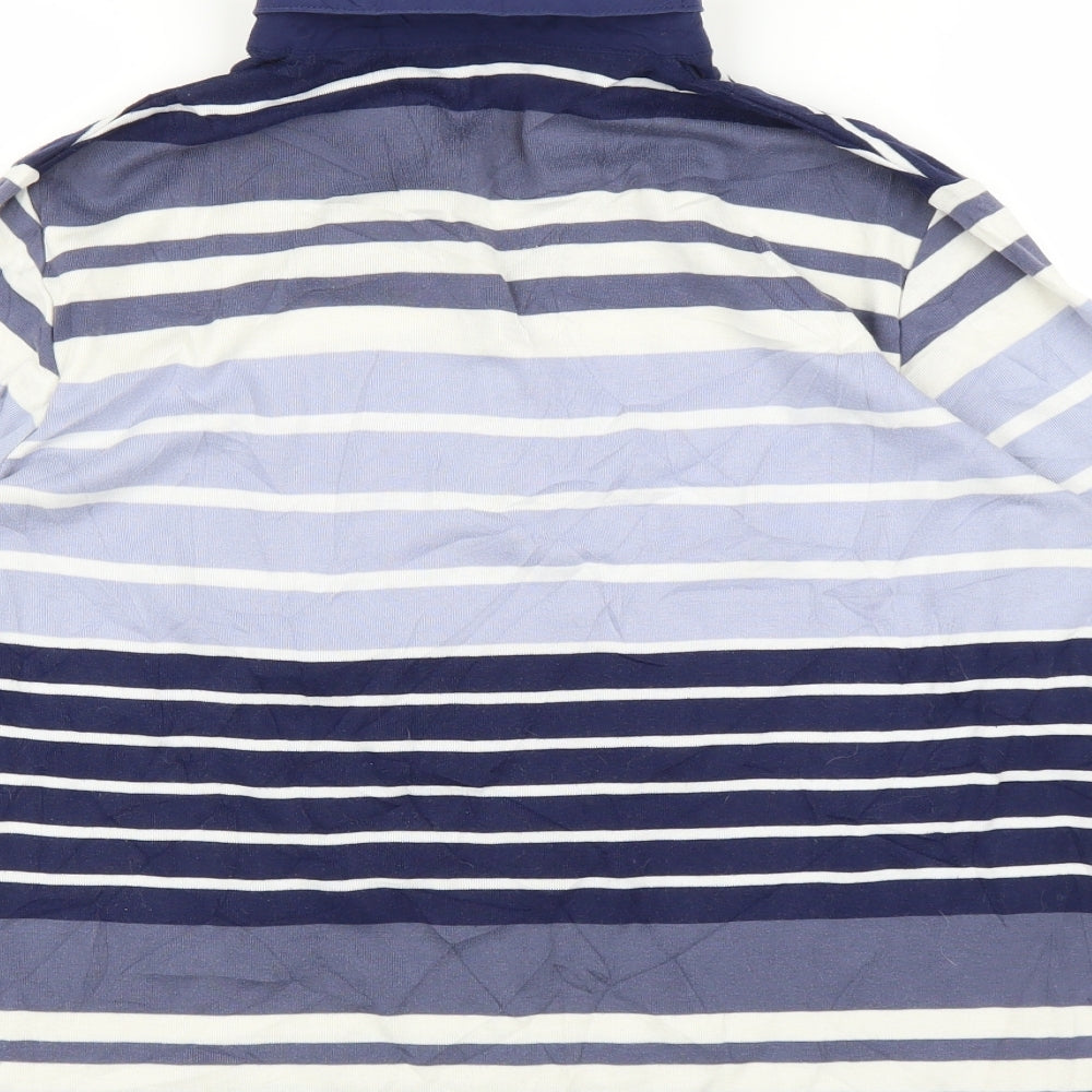 Tigi Womens Blue Striped  Basic Blouse Size 18