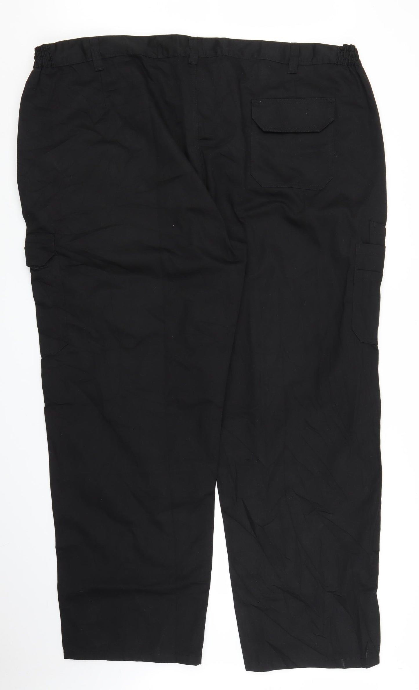 BKS Mens Black   Cargo Trousers Size 50 in L31 in