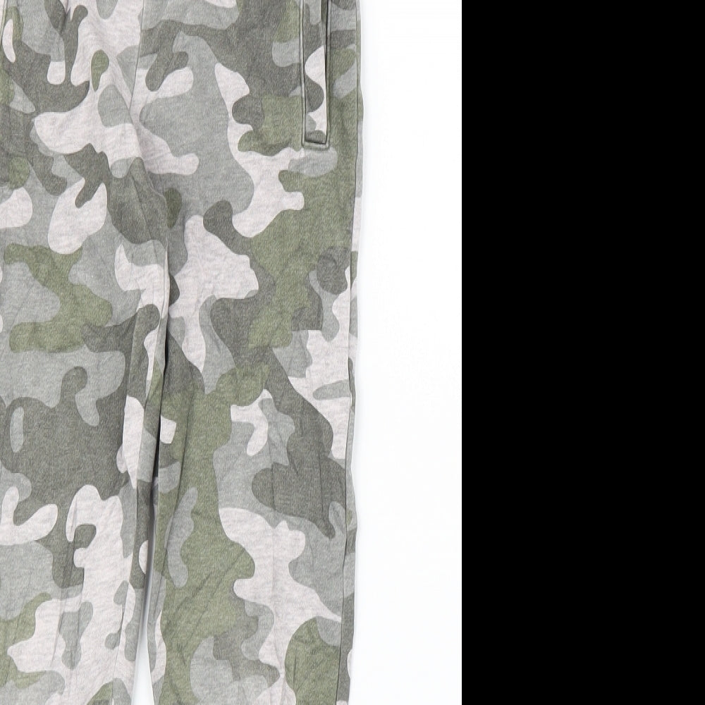 TU Boys Green Camouflage  Sweatpants Trousers Size 7 Years