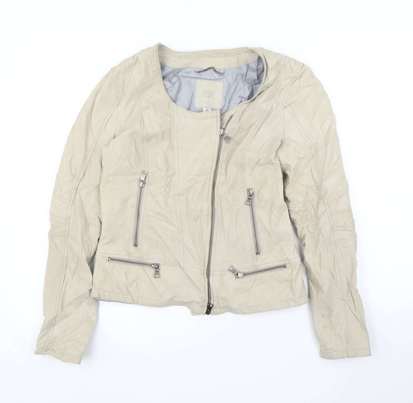 Banana Republic Womens Beige   Biker Coat Size XS