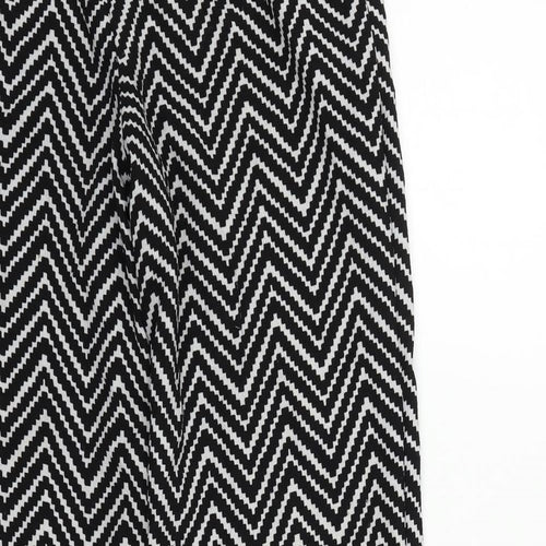 atmoshere Womens Black Geometric  Trousers  Size 12 L28 in