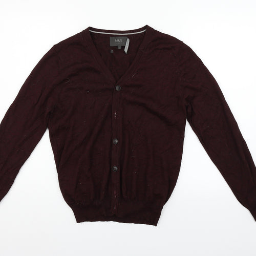 Marks and Spencer Womens Purple   Cardigan Jumper Size S