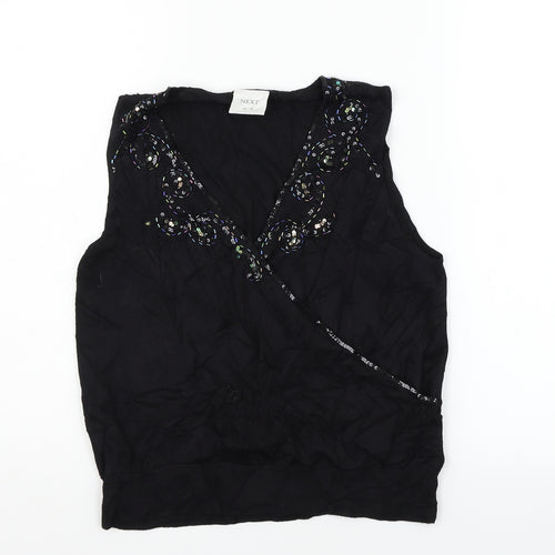 NEXT Womens Black   Vest Jumper Size 14