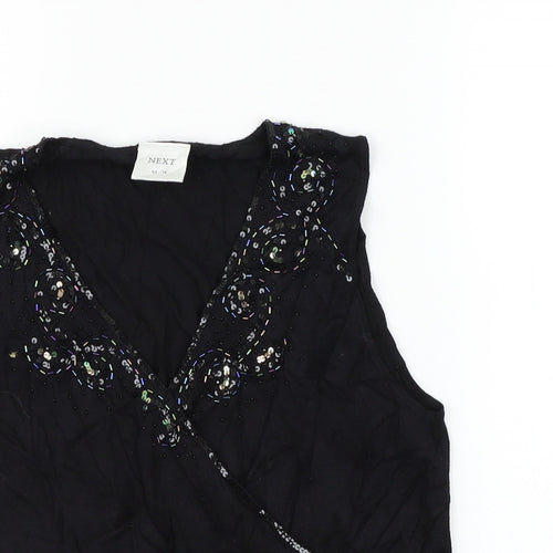 NEXT Womens Black   Vest Jumper Size 14