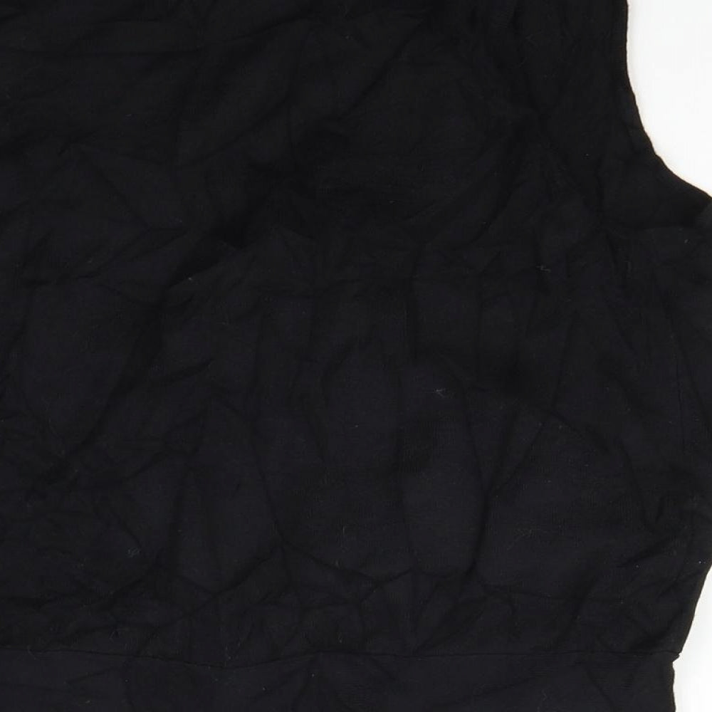 NEXT Womens Black   Vest Jumper Size 14