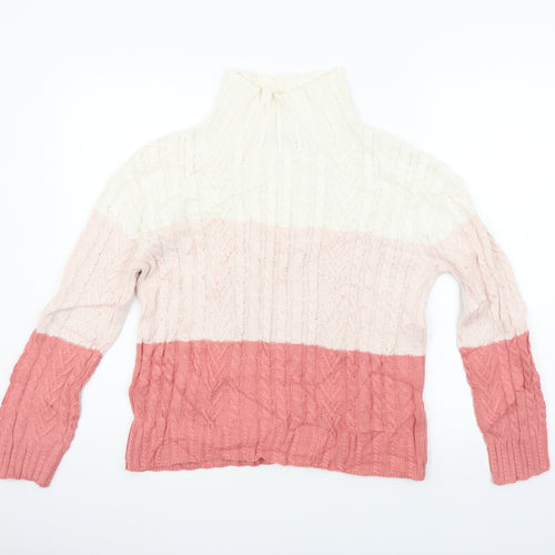 Marks and Spencer Womens Beige Striped  Pullover Jumper Size XS