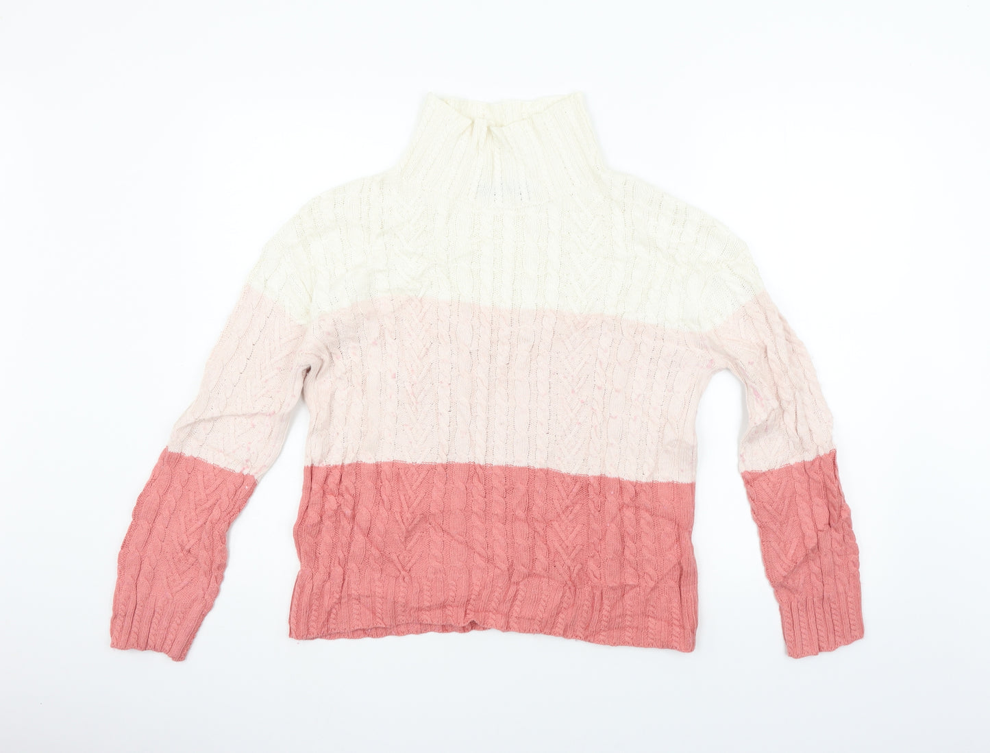 Marks and Spencer Womens Beige Striped  Pullover Jumper Size XS