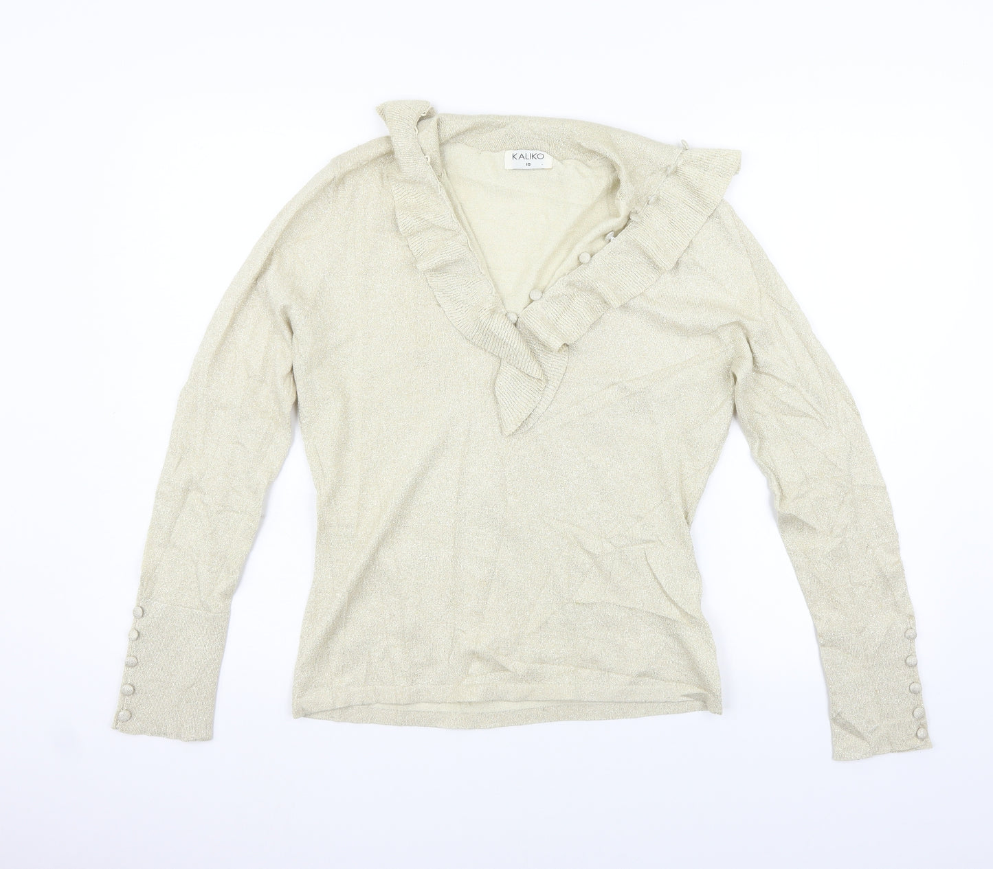 kalico Womens Beige   Pullover Jumper Size 10