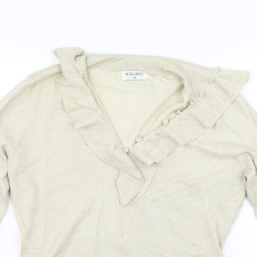 kalico Womens Beige   Pullover Jumper Size 10
