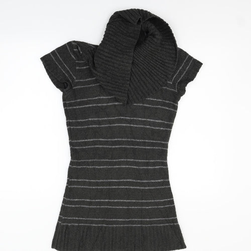 E-vie Womens Grey   Jumper Dress  Size 12