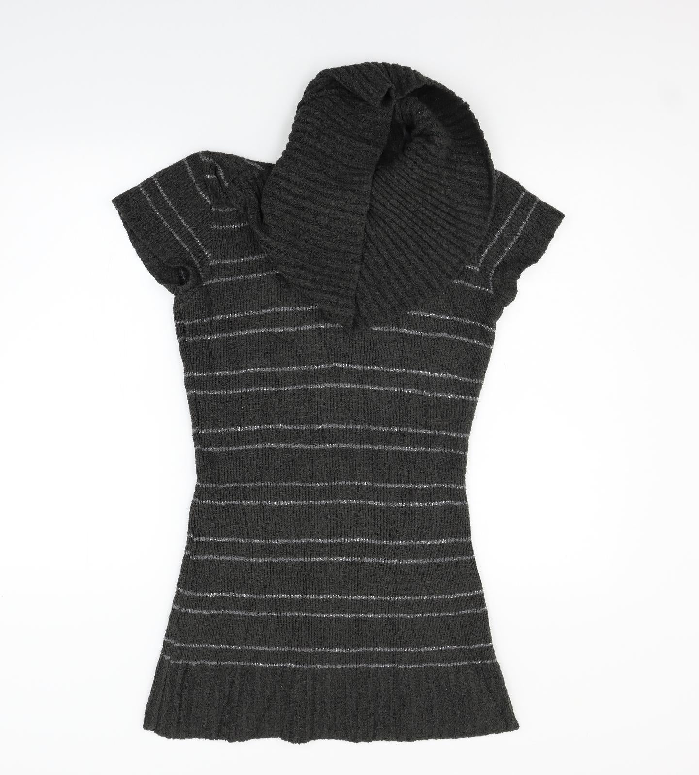 E-vie Womens Grey   Jumper Dress  Size 12