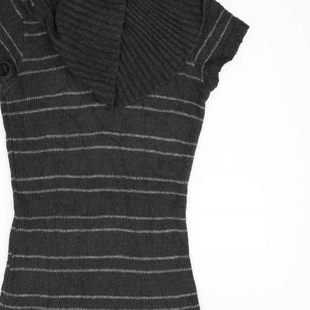 E-vie Womens Grey   Jumper Dress  Size 12