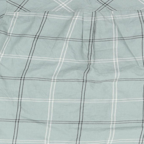 Divided Mens Green Check   Button-Up Size 14