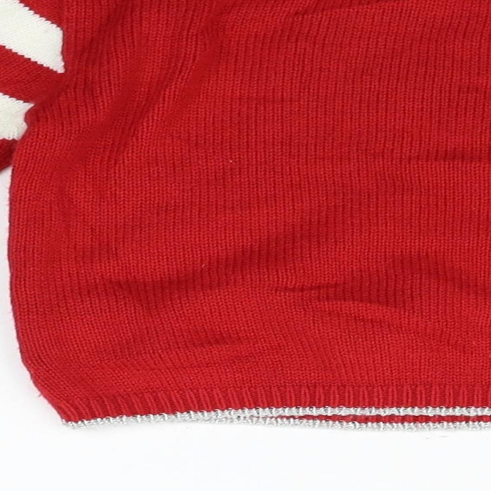 NEXT Boys Red   Pullover Jumper Size 12-18 Months  - christmas